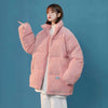 Doudoune oversize en velours côtelé pour femmes
