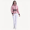Doudoune rose à ceinture pour femme