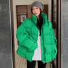 Doudoune verte oversize pour femme