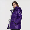 Doudoune violette en duvet pour femme