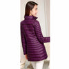 Doudoune violette mi-longue et cintrée pour femme