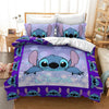 Parure de lit 3d Stitch violet pour enfants