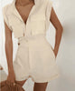 Élégant combishort beige femme