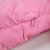 Grosse doudoune vintage rose à capuche pour femme