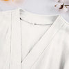 Kimono court blanc en coton à manche longues