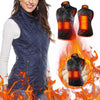 Doudoune sans manches chauffante en coton pour femme