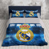 Parure de lit Real Madrid bleu clair pour deux personnes