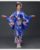 Kimono femme japonais bleu