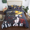 Parure de lit gris motif Monkey D. Luffy