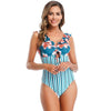 Maillot de bain une pièce pour femme taille haute vintage