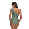 Maillot de bain une pièce à volant menthe