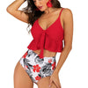 Maillots de Bain Vintage deux pièces rouge