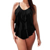 Maillot de bain une pièce grande taille avec volants
