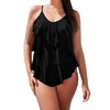 Maillot de bain une pièce grande taille avec volants