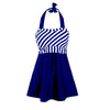 Maillots de Bain Vintage - Tankini à rayures bleues