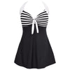 Maillots de Bain Vintage tankini bicolore noir et blanc