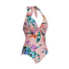 Maillot de bain une pièce rose kitsch
