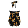 Maillot de bain une pièce noir citron