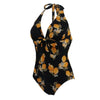 Maillot de bain une pièce noir citron