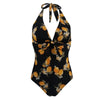 Maillot de bain une pièce noir citron