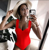 Maillot de bain une pièce rouge
