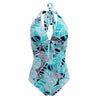 Maillot de bain une pièce tropical turquoise