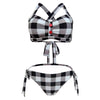 Maillots de Bain Vintage à motif Vichy noir