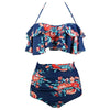 Maillots de Bain Vintage - Volants à motifs floraux