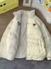 Manteau chaud réversible motifs cœur et ourson