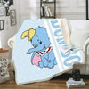Plaid bébé Dumbo bleu