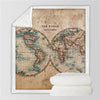 Plaid carte du monde vintage