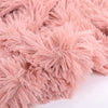Plaid en fausse fourrure vieux rose