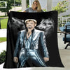 Plaid Johnny Hallyday chaud imprimé