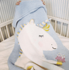 Plaid licorne bleu pour enfant