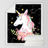 Plaid licorne et constellations