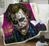 Plaid multicolore imprimé motif Joker