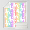Plaid multicolore licorne galop