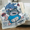 Plaid polaire bébés requins