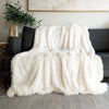 Plaid polaire en peluche doux blanc