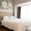 Plaid polaire en peluche doux blanc