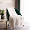 Plaid polaire en peluche doux blanc