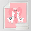 Plaid rose Alpaga