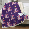 Plaid violet licorne