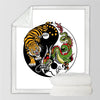 Plaid Yin et Yang tigre et dragon