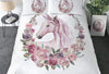 Parure de lit licorne et couronne de fleur