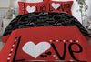 Parure de lit rouge et noir love