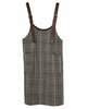 Robe salopette à carreaux