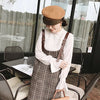 Robe salopette à carreaux