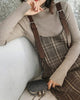 Robe salopette à carreaux