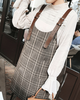 Robe salopette à carreaux